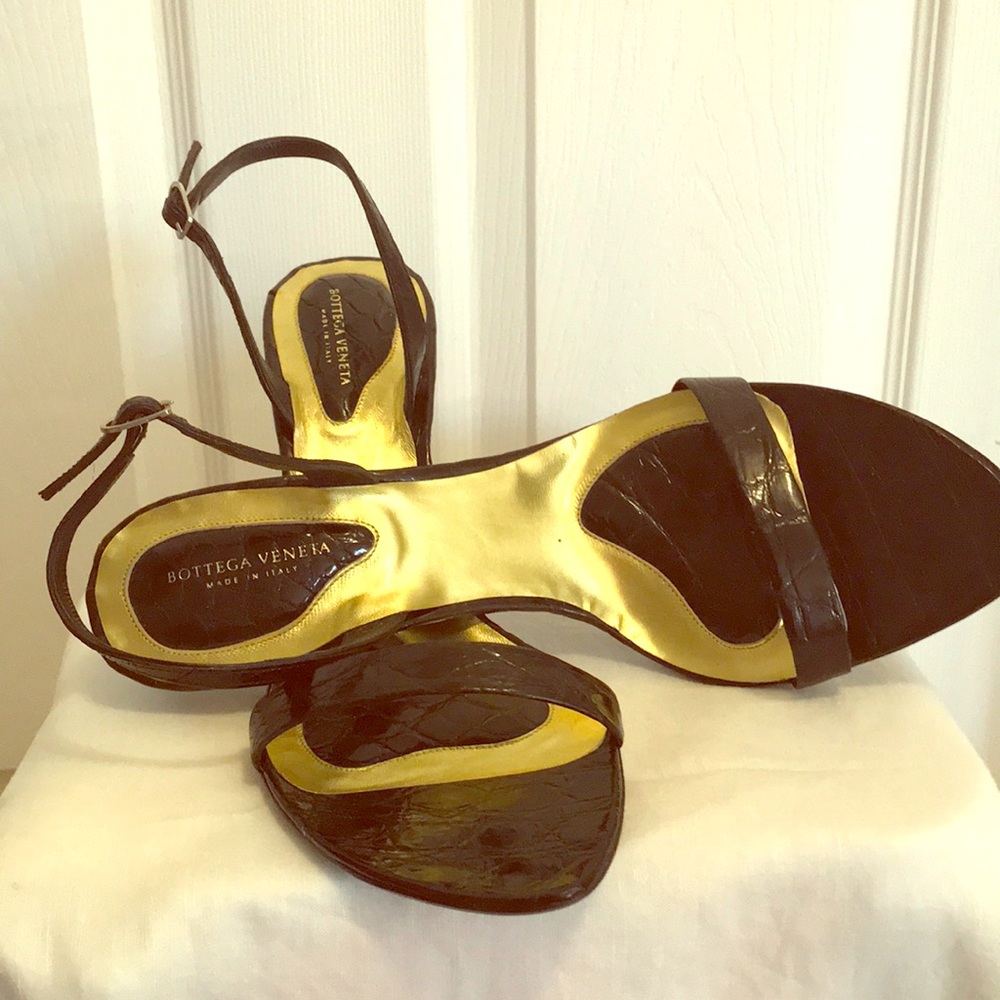 Stunning genuine croc sling back Bottega Vaneta